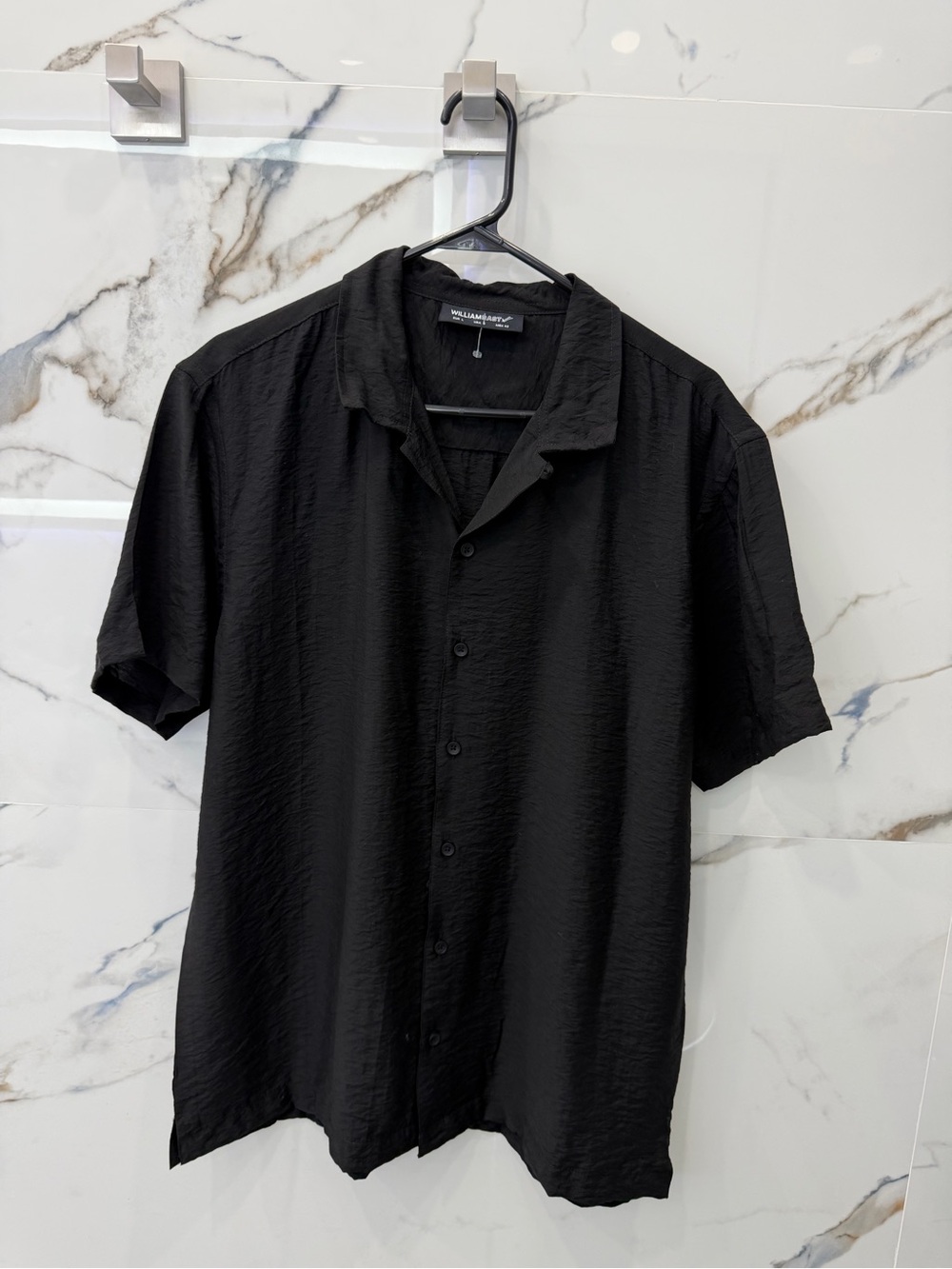 William Rast Black Casual Button Down Large
